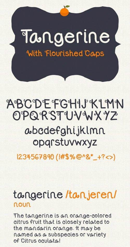 font similar to tangerine font
