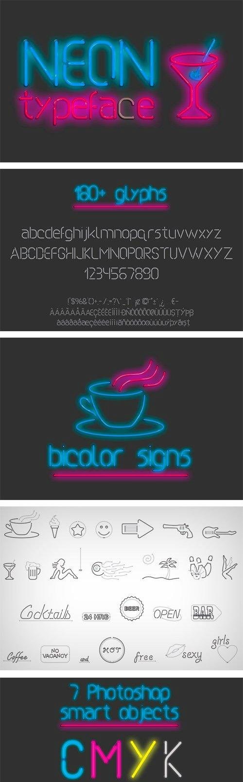 Neon Typeface