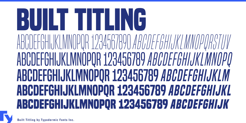 Built Titling Font Family