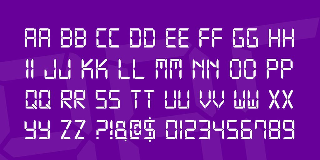 7 segment display font microsoft word - asoidea