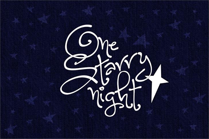 One Starry Night font - Befonts.com