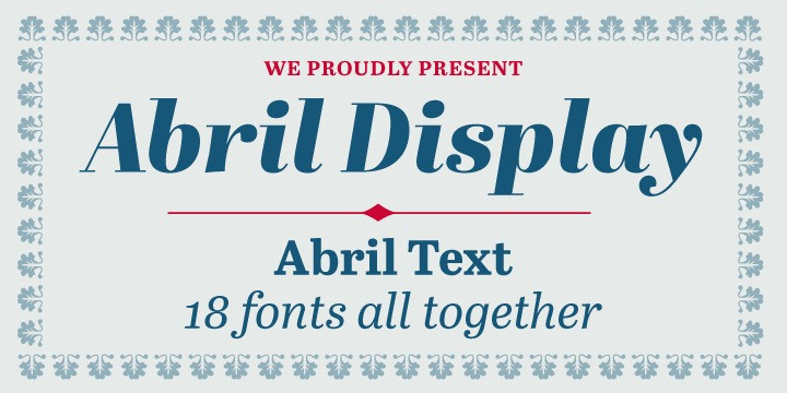 Abril Cursive Abril Font Family - Befonts