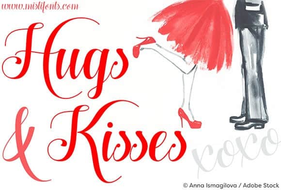 Hugs and Kisses Xoxo Font