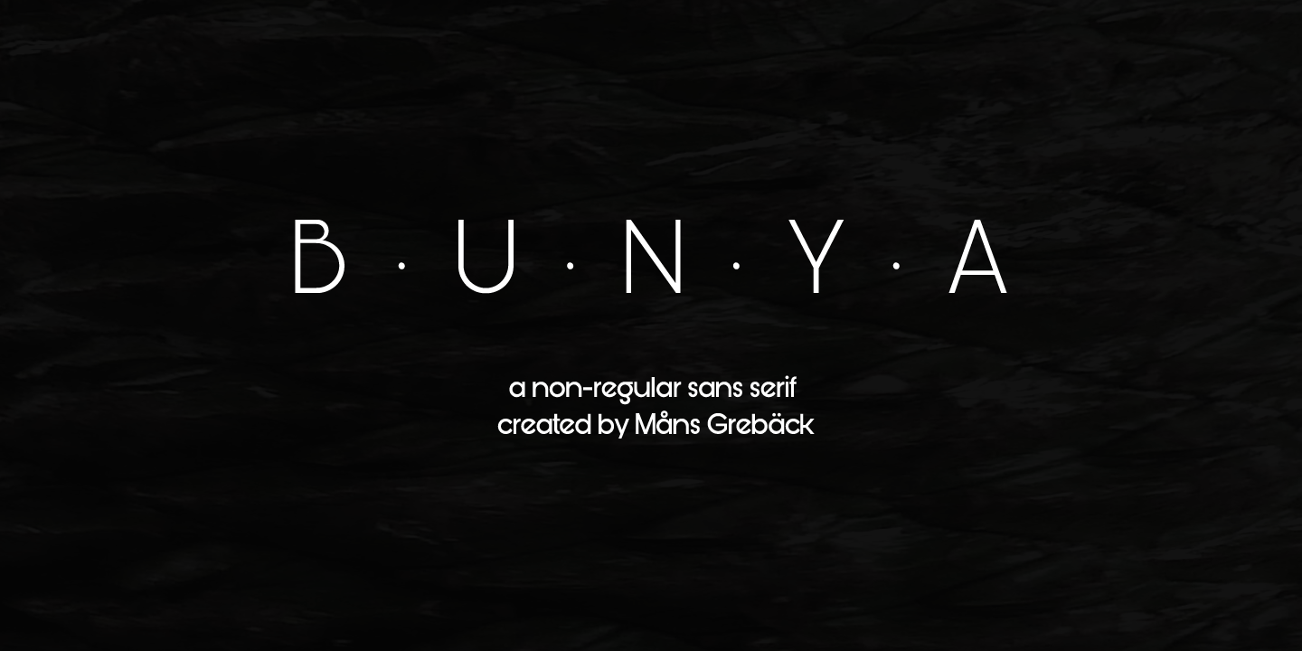 Bunya Light Font Style