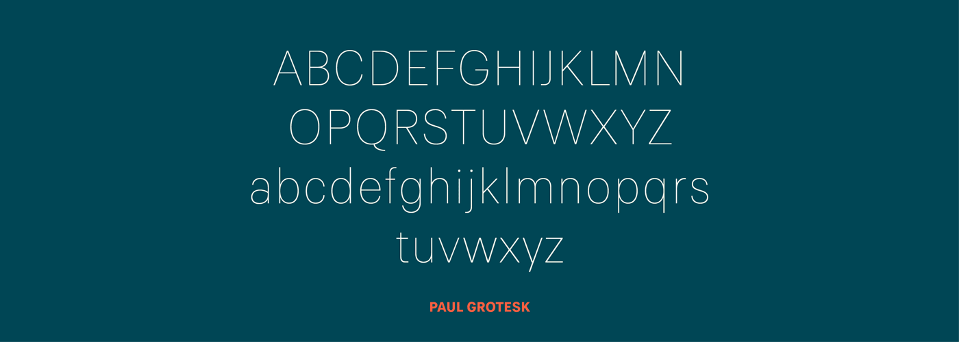 Paul Grotesk Typeface