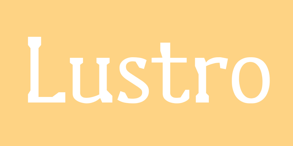 Lustro Font