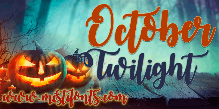 October Twilight Font - Befonts.com