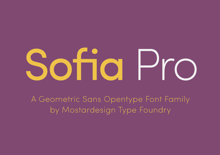 Sofia pro google fonts