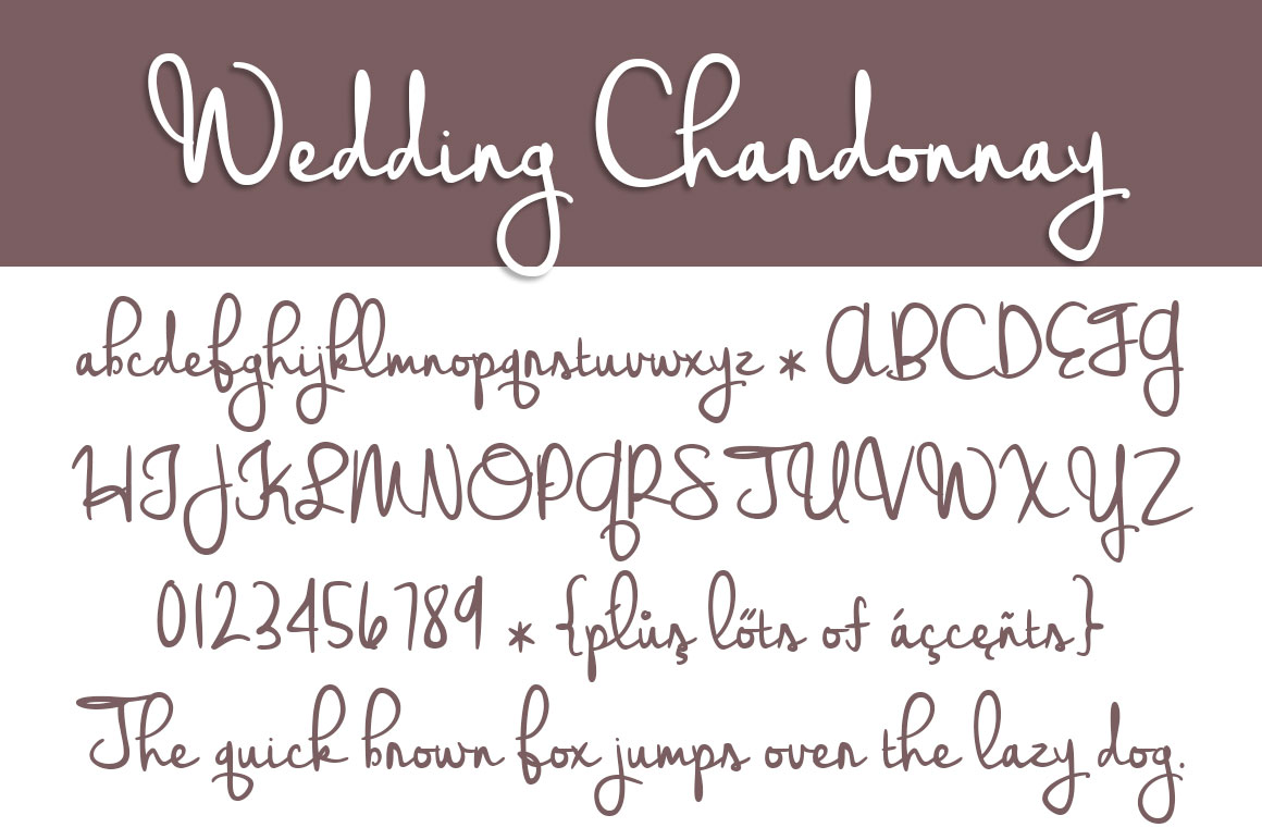 Wedding Chardonnay Font