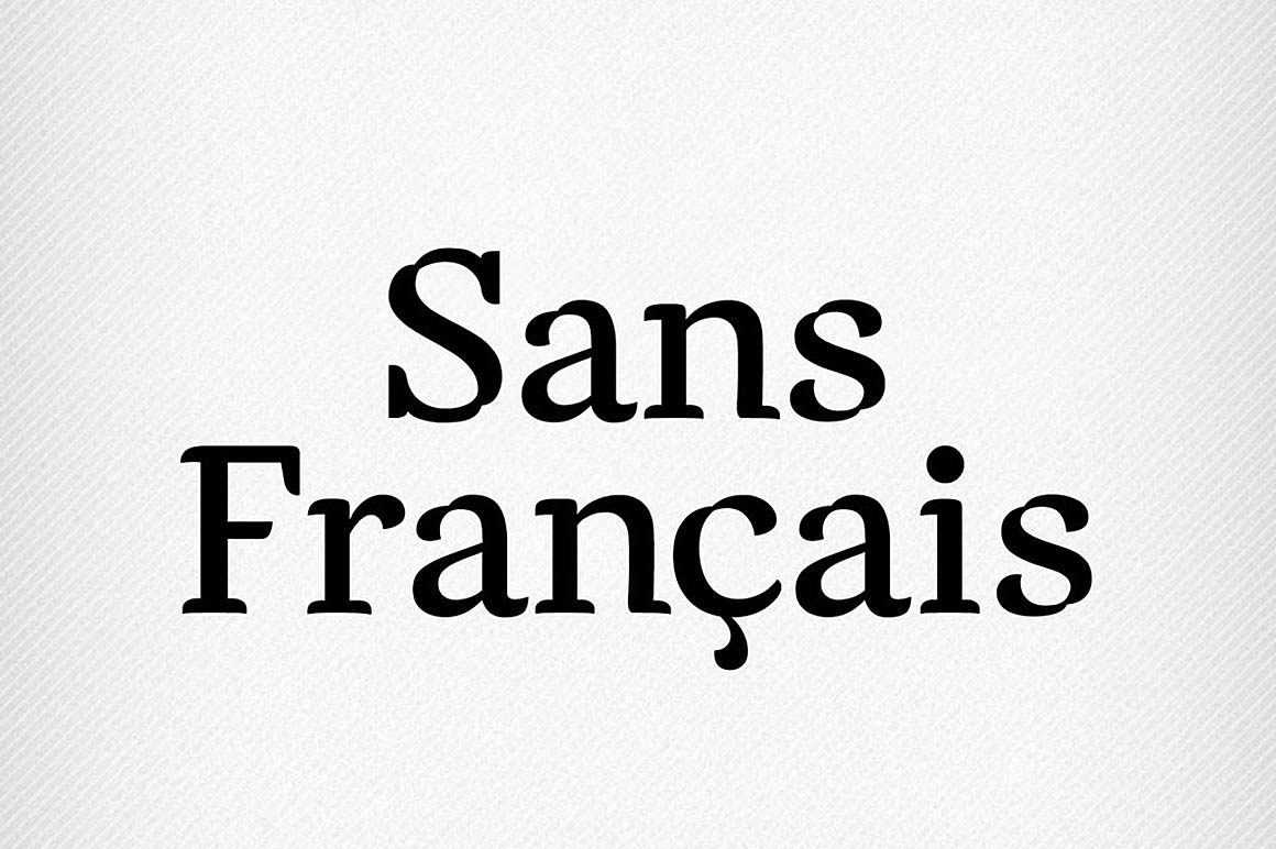 Sans Francais Font  Befonts com