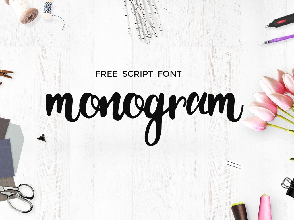 Monogram Script Font - 0