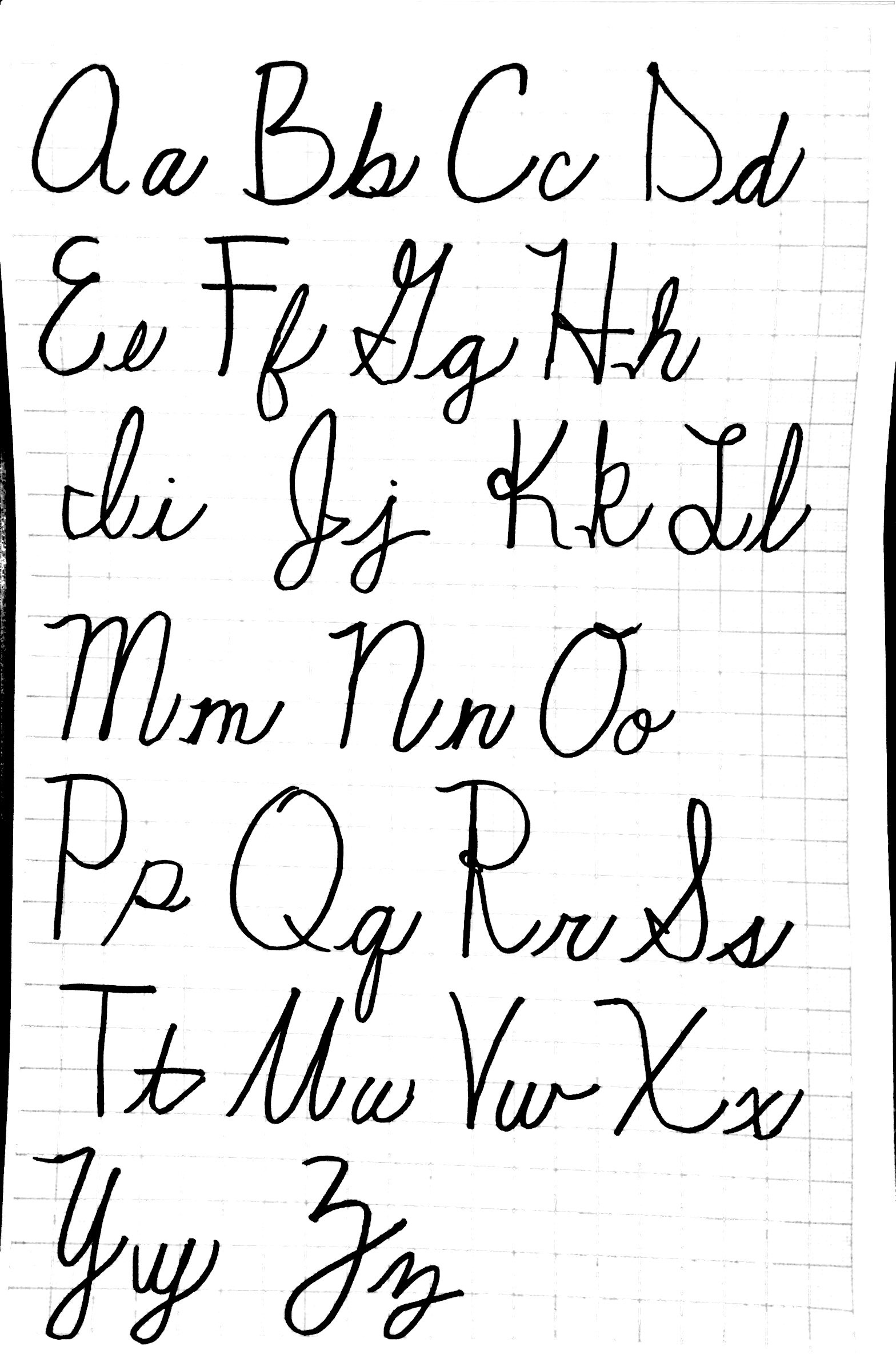 easy to read cursive font word