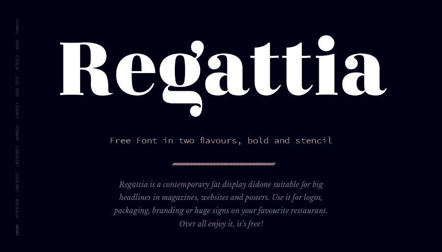 Regattia Typeface - Befonts.com