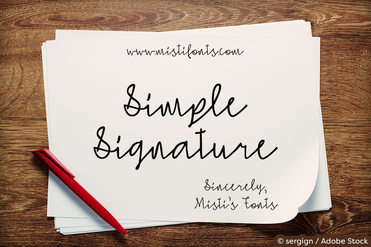 Stylish Calligraphy Font, Misti's Fonts