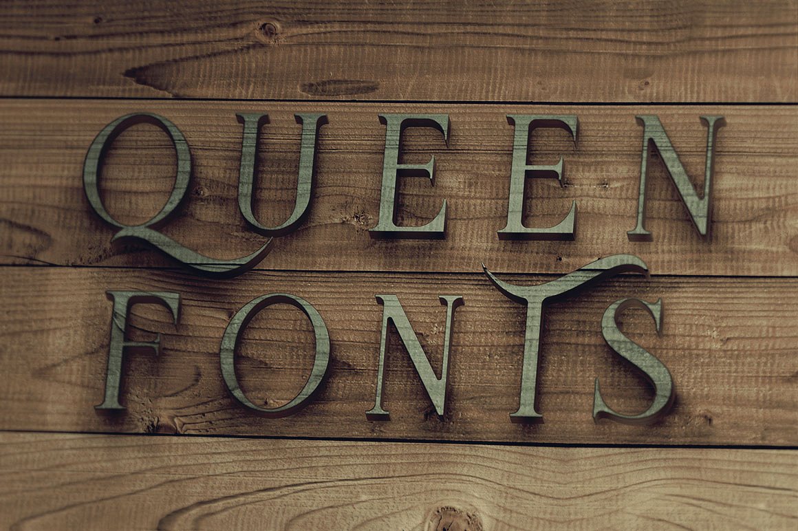 Download Queen Display Font Befonts Com PSD Mockup Templates