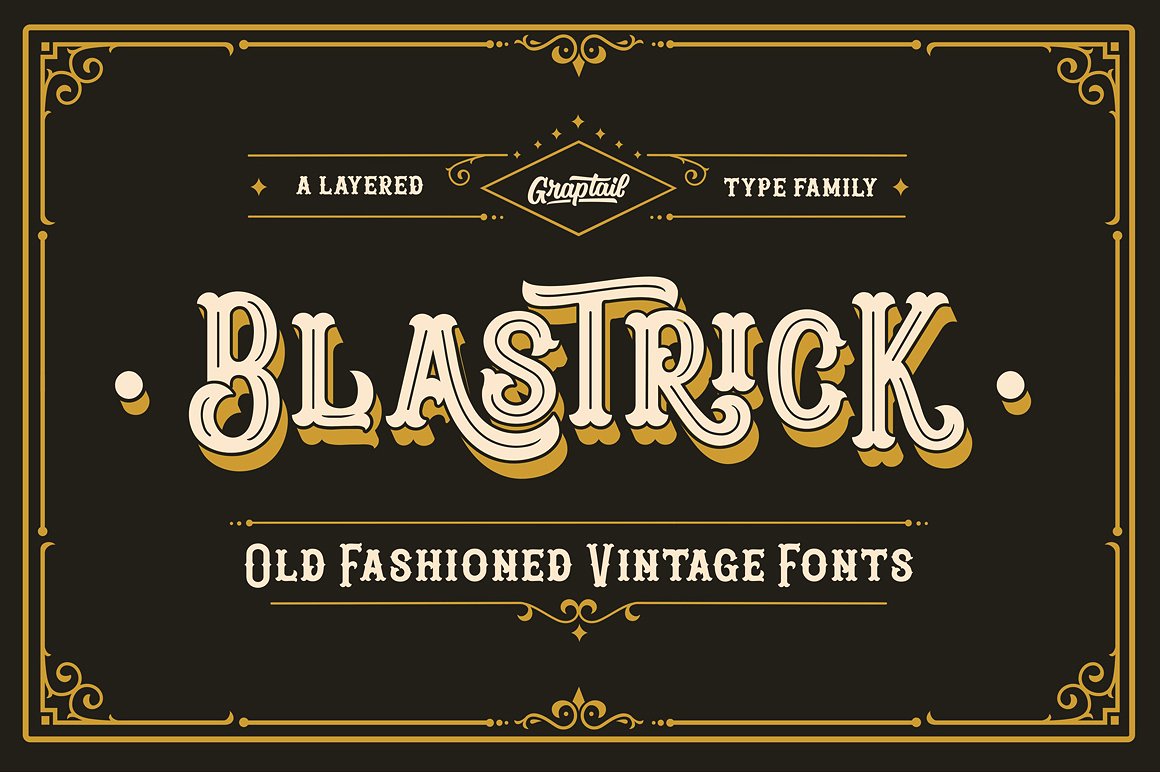 Blastrick Vintage Font Befonts Com