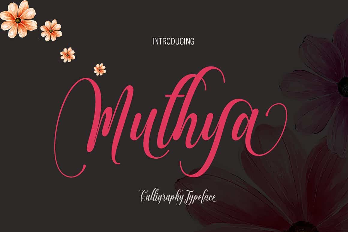 Muthya Script Font Befonts Com Suitable for apparel brand, any greeting cards, painting design style, or any design that needs natural and personal touch. befonts