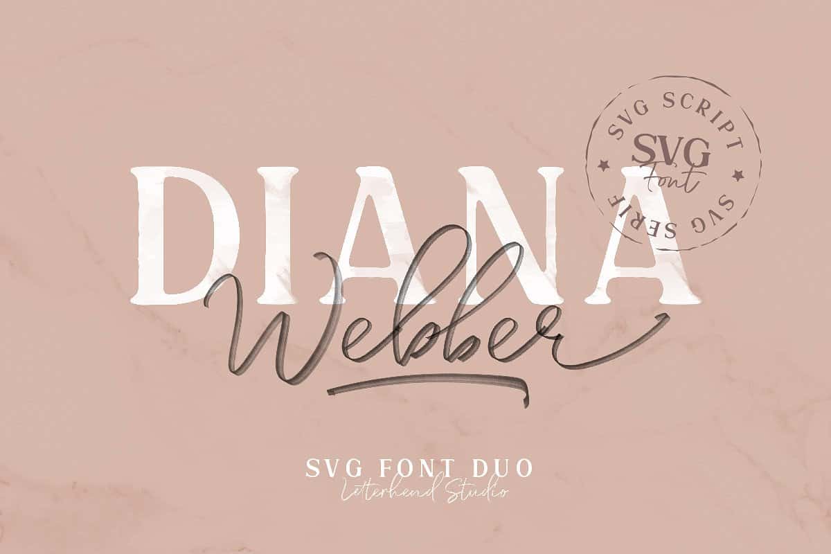 Diana Webber Svg Font Duo - Download Free Font