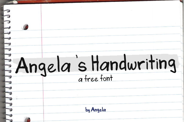 Angela S Handwriting Font Befonts Com
