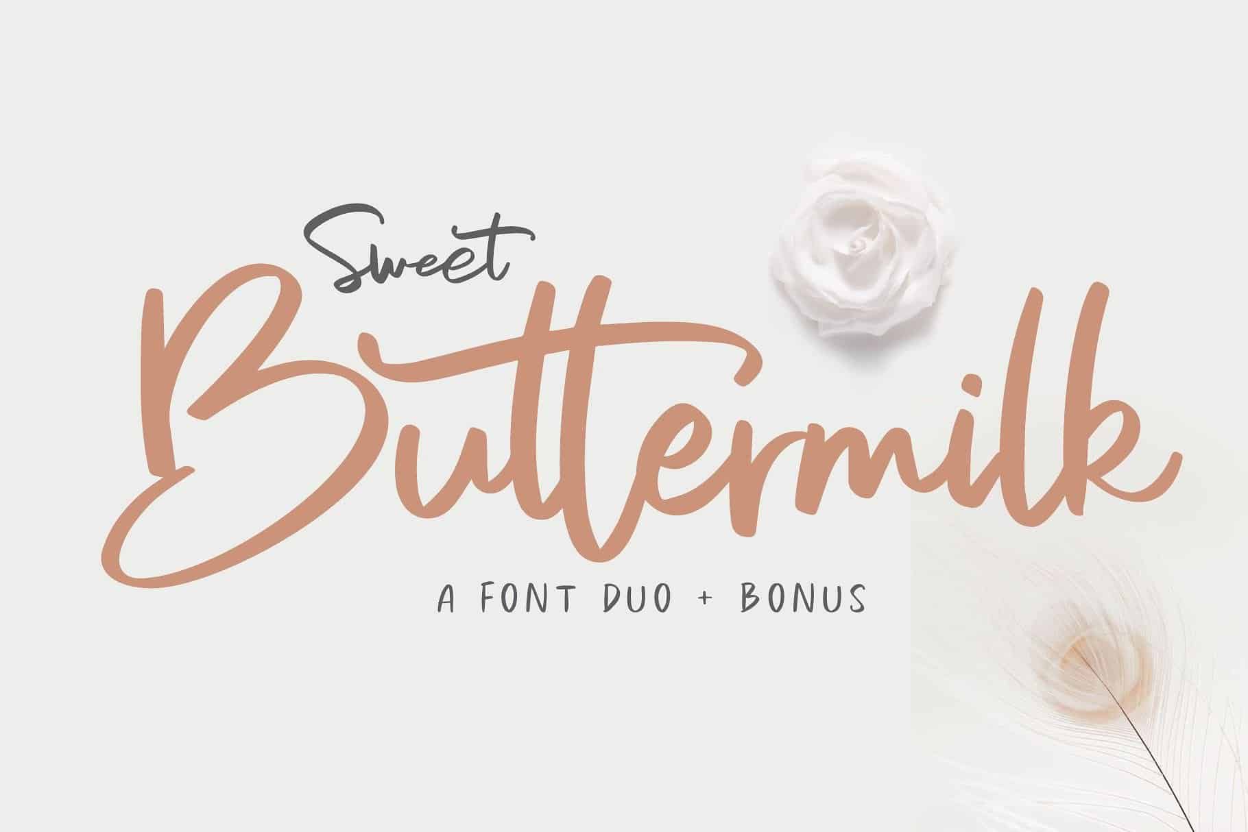 Sweet Buttermilk Font Duo Befonts Com