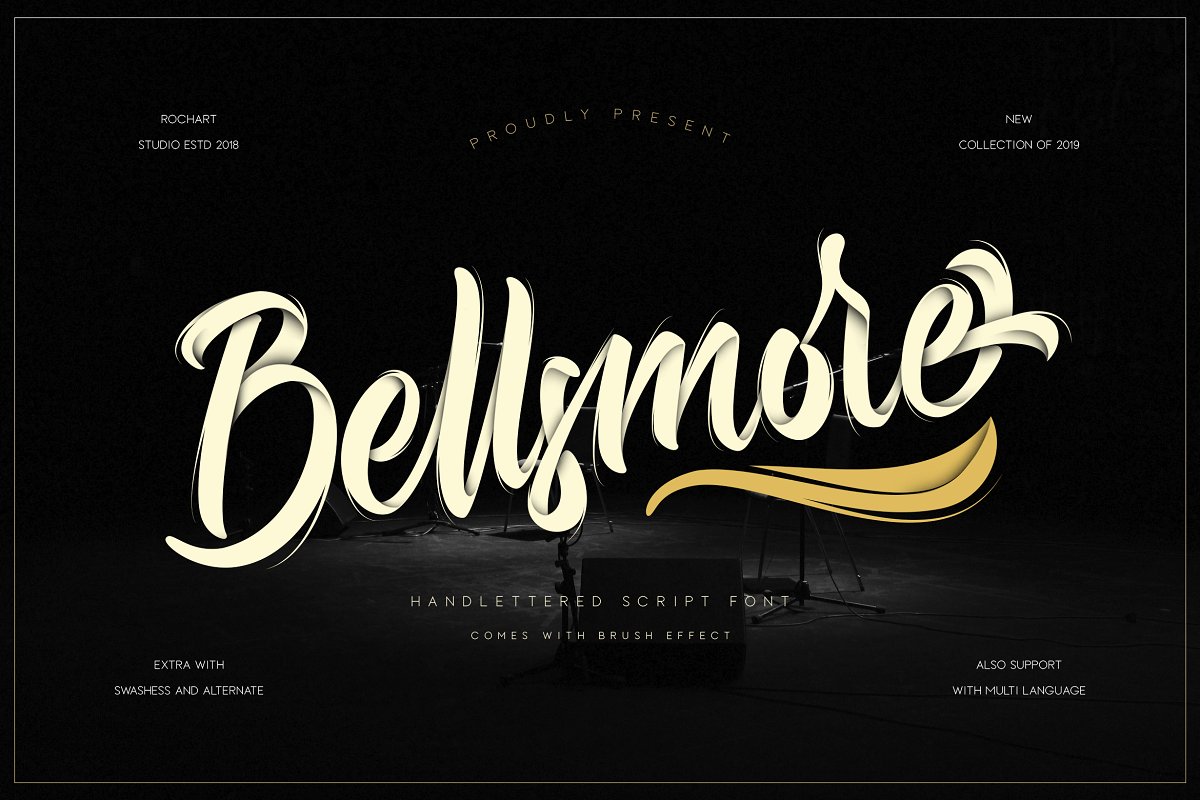 Download Bellsmore Brush Font - Befonts.com