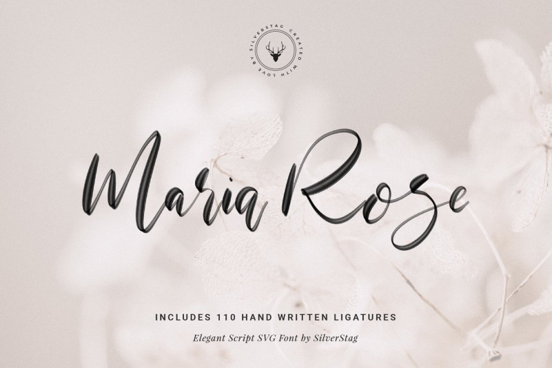 Maria Rose Svg Script Font Befonts Com