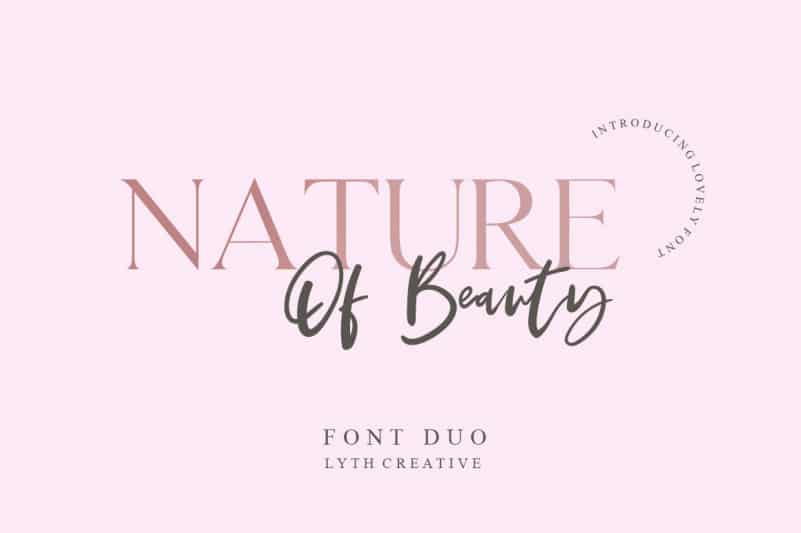 Revision mager dække over Nature of Beauty Font Duo - Download Free Font