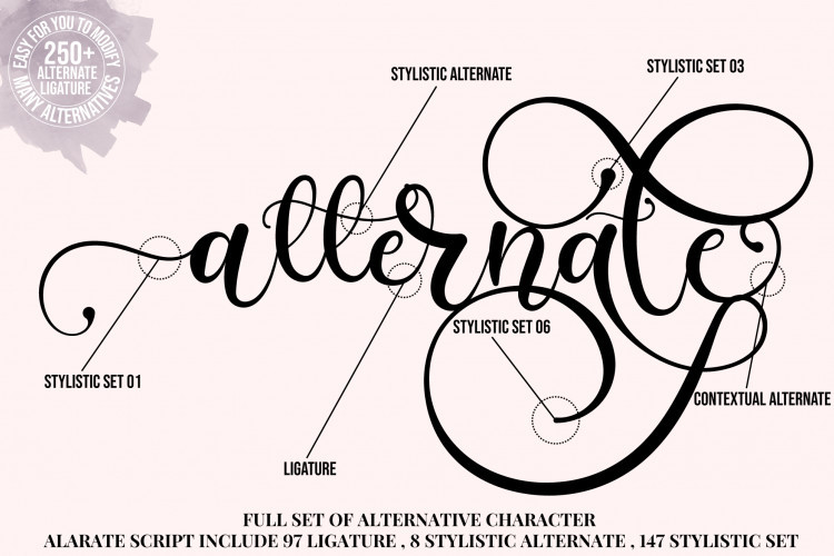 Alarate Script Font