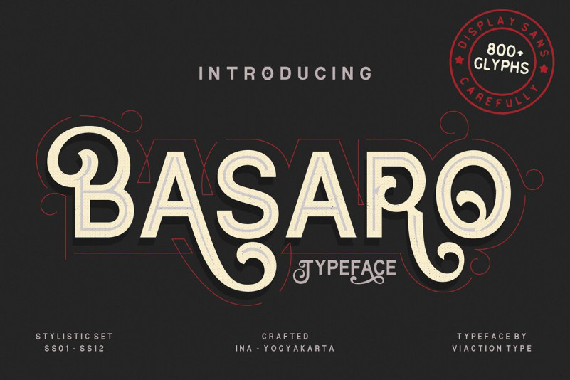 Download Basaro Display Font Befonts Com 3D SVG Files Ideas | SVG, Paper Crafts, SVG File