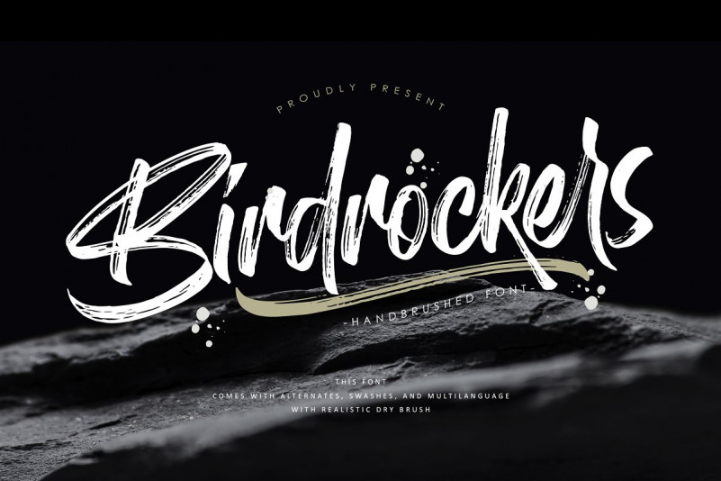 Birdrockers Brush Font