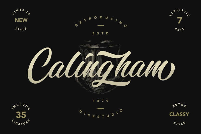 Calingham Calligraphy Font