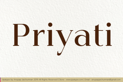 Priyati Serif Font