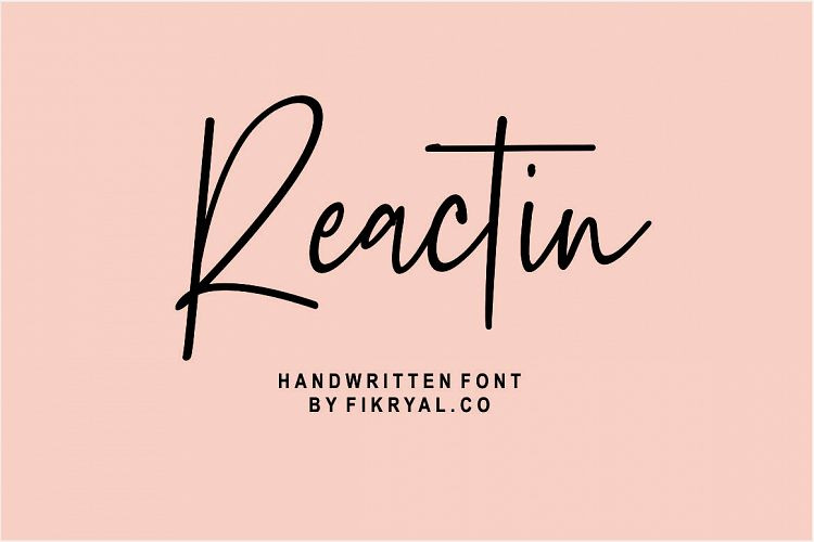 Reactin Signature Font