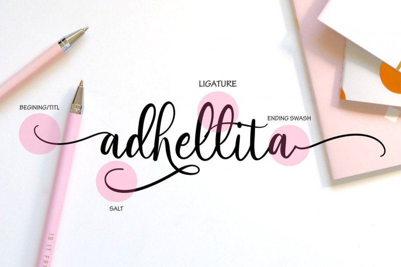 Adhellita Script Font