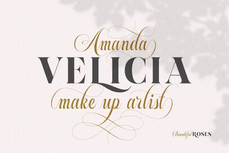 Beautiful Roses Font Duo
