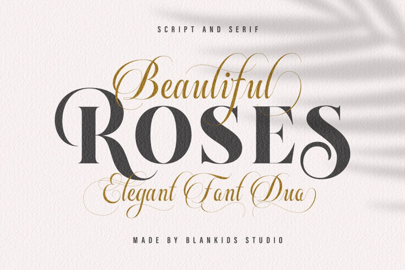 Beautiful Roses Font Duo