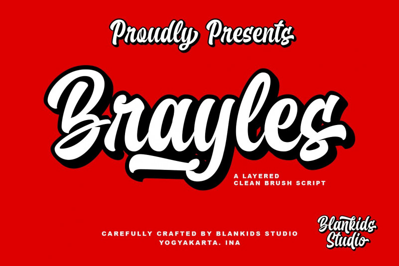 Brayles Bold Script Font
