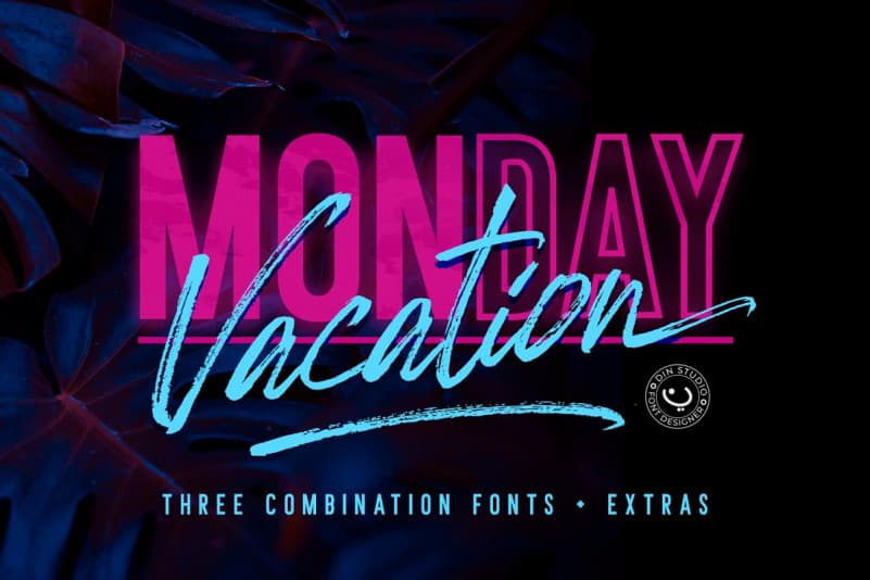 Monday Vacation Font Duo