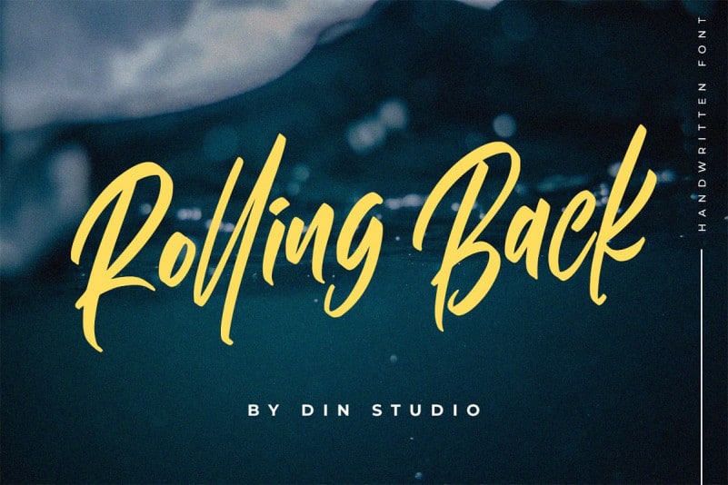 Rolling Back Script Font