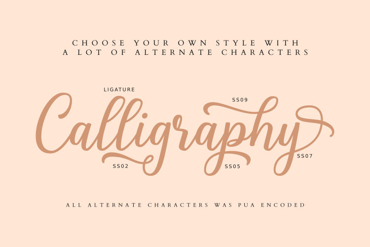 Shalinta Calligraphy Font
