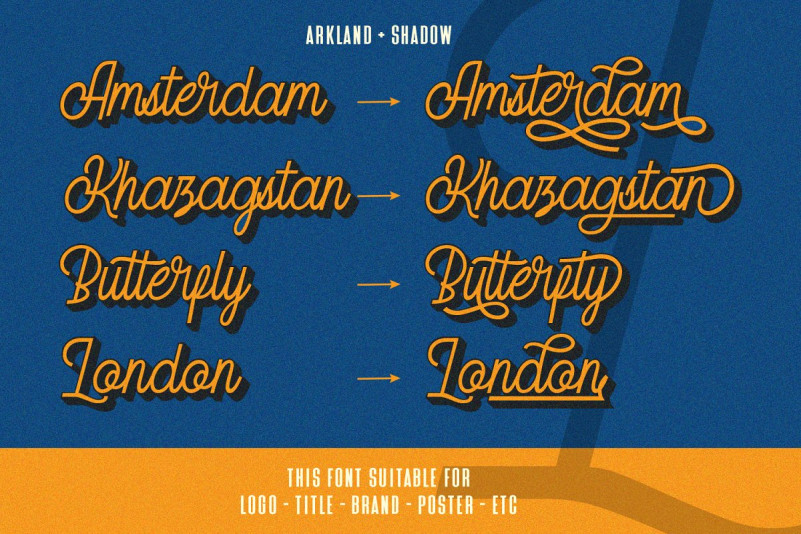 Arkland Monoline Script Font