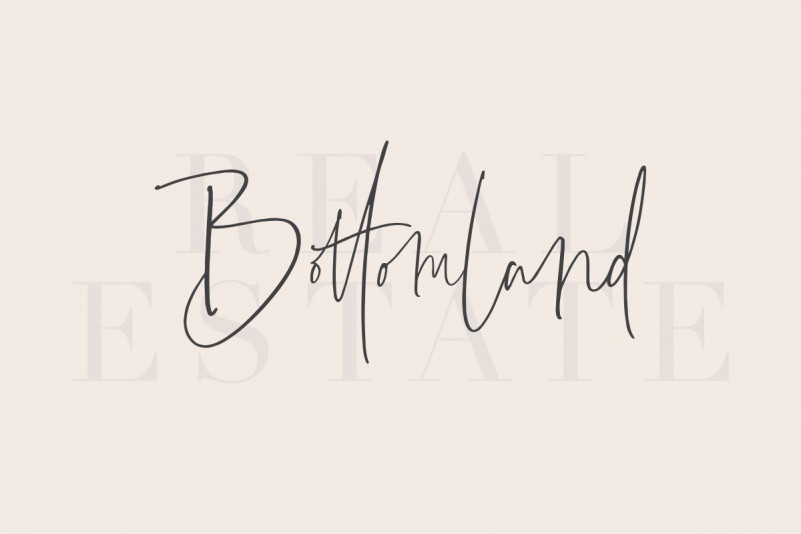 Bottomland Signature Font