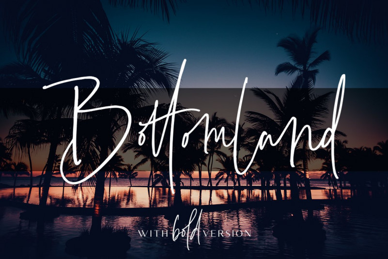 Bottomland Signature Font