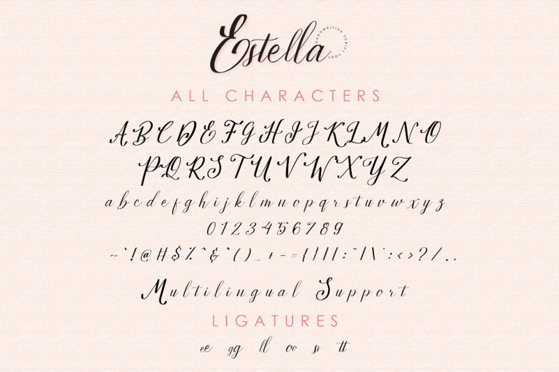 Estella Script Font Befonts Com Estella Script Font Befonts Com