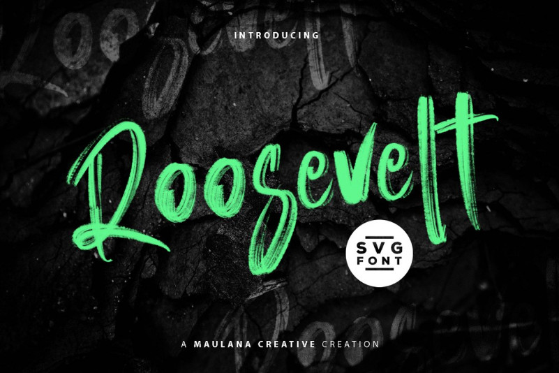 Roosevelt Svg Brush Font Befonts Com