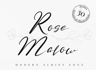 Rose Malow Script Font
