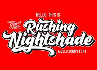 Rushing Nightshade Script Font