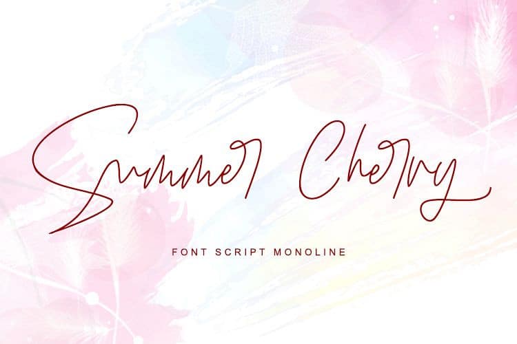 Summer Cherry Script Font