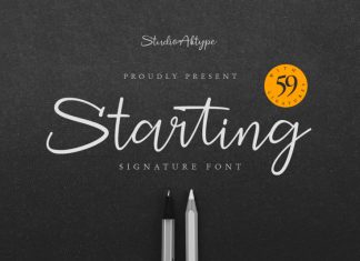 Starting Signature Font