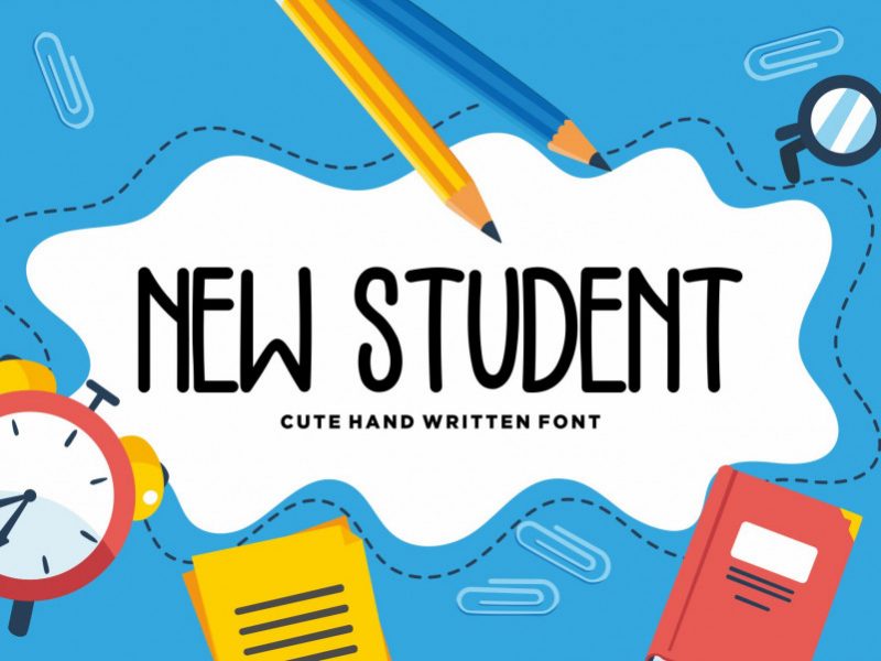New Student Script Font